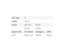 LED Autolamps 86RRM Rear End Outline Marker 12/24 Volt - Each